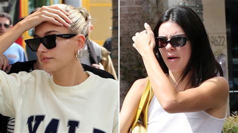 kendall jenner and hailey baldwin hang out together in l a