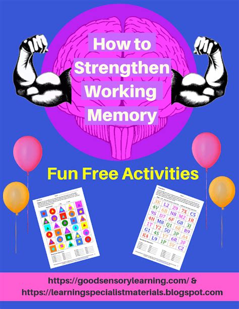 Working Memory Activities How To Strengthen Good Sensory Learning