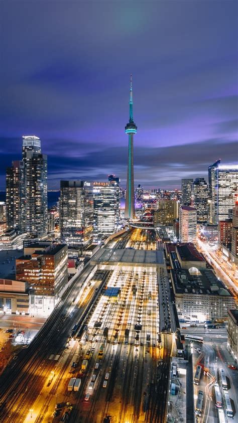 壁紙 カナダ、トロント、都市、夜間、道路、高層ビル、ライト 1920x1200 Hd 無料のデスクトップの背景 画像