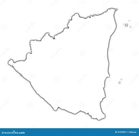 Nicaragua Outline Map Stock Illustration Illustration Of Graphic 4793957