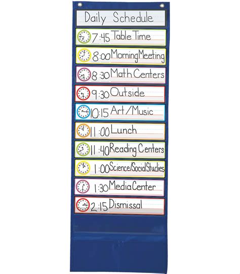 Buy Carson Dellosa Daily Schedule Pocket Chart—clock Time Subjects