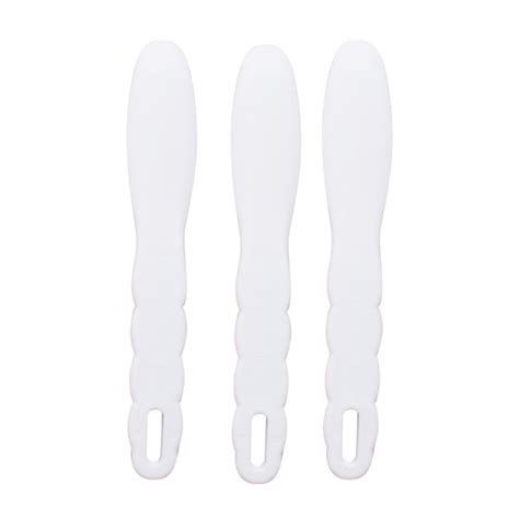 ergonomic plastic mixing spatula for alginate impression 3pcs white sadec dental