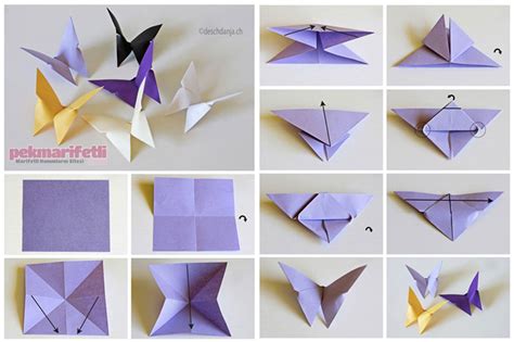 Origami Tekniğiyle Kağıttan Kelebek Yapımı El Yapımı Pek Marifetli