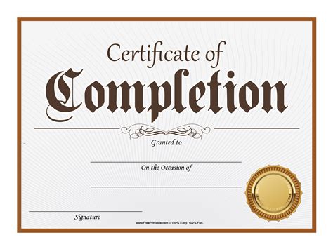 Free Customizable Printable Certificates