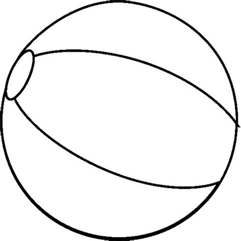 Beach Ball Objects Free Printable Coloring Pages