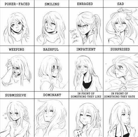 Pin By Mystral Rose On Tutorials In Anime Faces Expressions