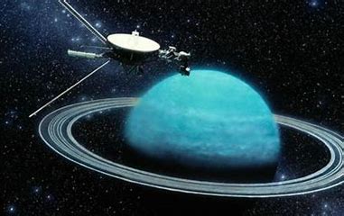 Image result for Voyager 2 space probe flew past Uranus.