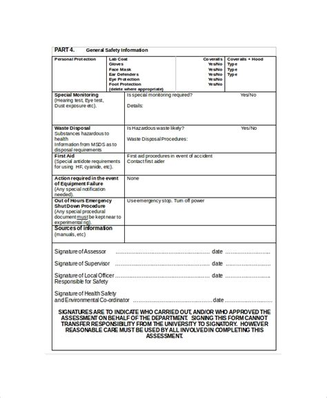 Free 7 Sample Product Risk Assessment Templates In Pdf