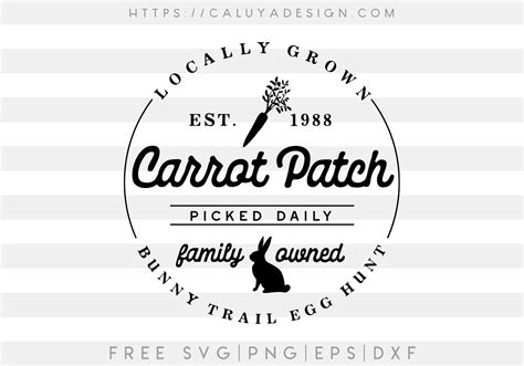 Free Carrot Patch SVG, PNG, EPS & DXF by Caluya Design