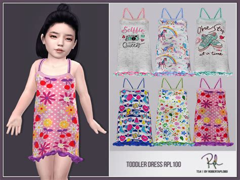 Toddler Dress Rpl100 By Robertaplobo At Tsr Sims 4 Updates