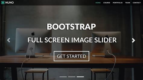 Build A Responsive Bootstrap Website A Full Screen Image Slider Using