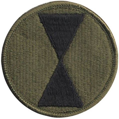 Subdued United States Army 7th Infantry Division Patch Army Navy Store