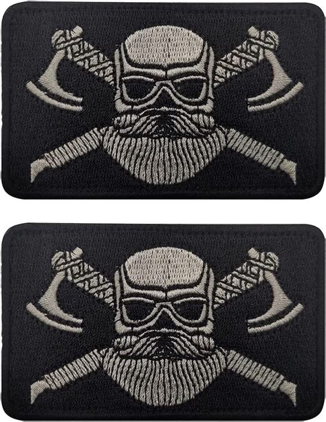 2 Pcs Aliplus Viking Patches Viking Axe Patch Embroidered