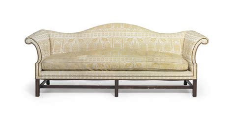 An American Federal Mahogany Camelback Sofa