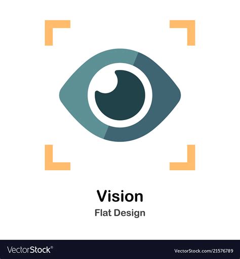 Vision Flat Icon Royalty Free Vector Image Vectorstock