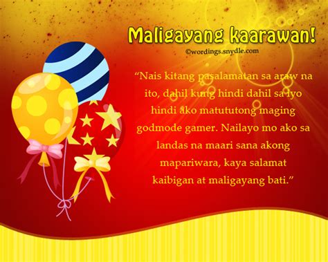 Birthday Wishes Messages In Tagalog Wordings And Messages