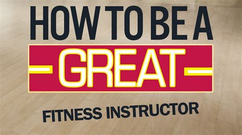 How To Be A Great Fitness Instructor Youtube