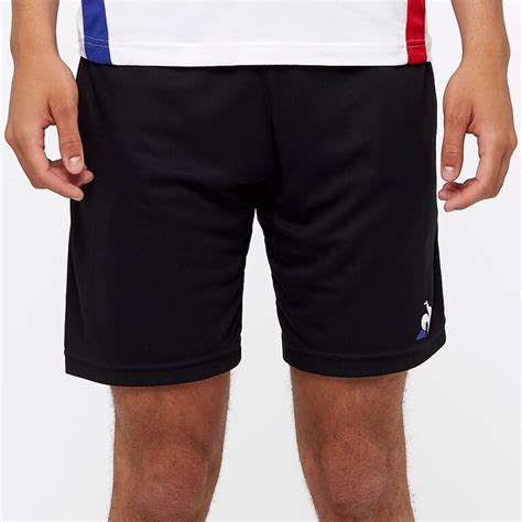 Le Coq Sportif Tennis Pro Shorts 18 No 1 M Black Mens Clothing