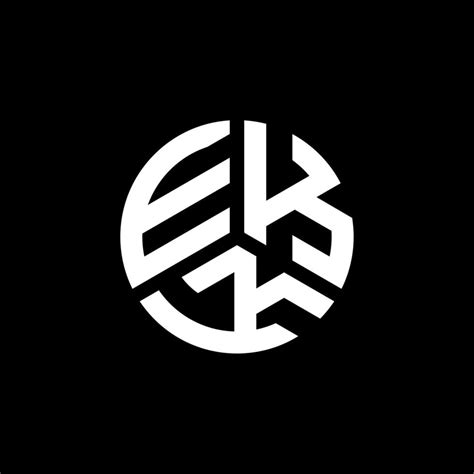 Ekk Letter Logo Design On White Background Ekk Creative Initials