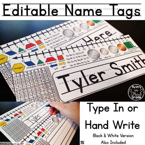 Editable Name Tags And Desk Plates In Pastel Colors D