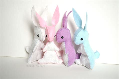 Printable Easter Bunny Sewing Pattern Make Your Own Plush Bunnies