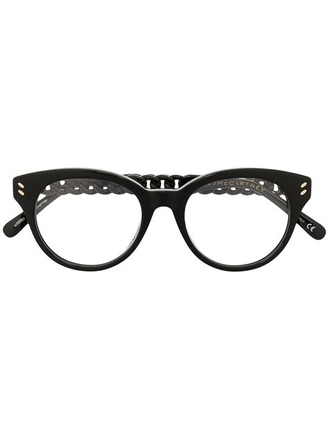 Stella Mccartney Eyewear Chain Effect Round Frame Glasses Farfetch