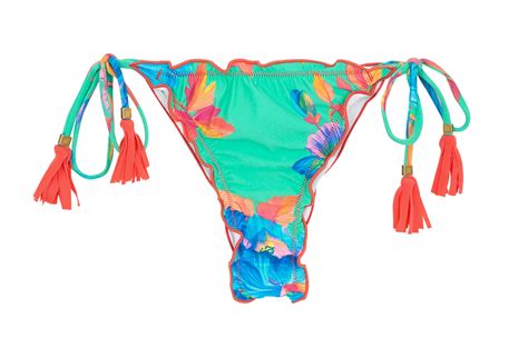 Pastel Blue String Bikini Bottom Bottom Acqua Flora Micro Rio De Sol
