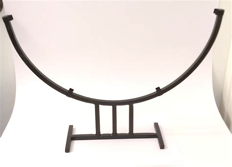 New Heavy 16 Inch Wide Black Wrought Iron Standing Display Stand