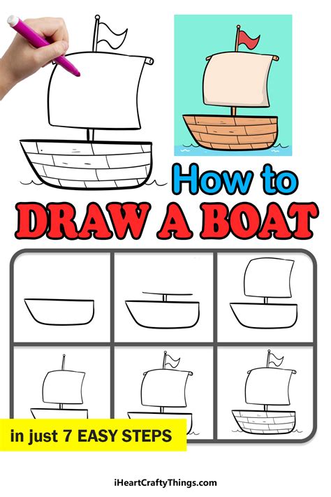 Boat Drawing How To Draw A Boat Step By Step