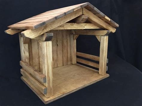 Ready To Ship Wood Nativity Stable 16x13 12x11 12in Etsy