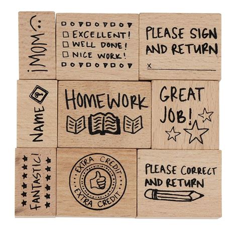 Teachers Rubber Stamp Set Home Scrapbooking And Stamping Supplies