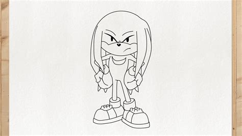 How To Draw Knuckles From Sonic Classic Hedgehog And Boom Step By