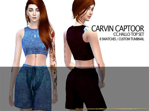 Hallo Top Set By Carvin Captoor At Tsr Sims 4 Updates