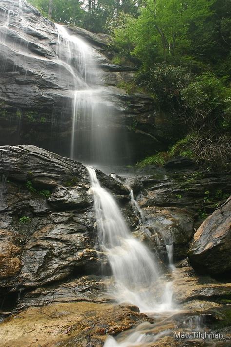 Glen Falls Western North Carolina Waterfall By Matt Tilghman