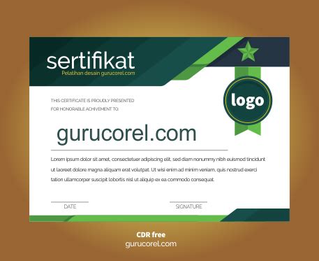 Clean certificate template for multipurpose use. Download Sertifikat Cdr - caplasopa