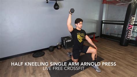 Half Kneeling Single Arm Arnold Press Youtube