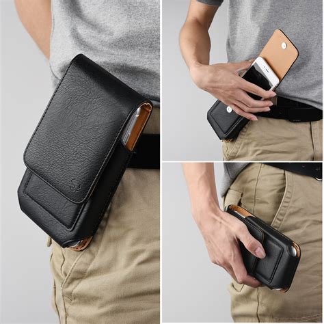Vertical Luxmo Leather Belt Clip Pouch Holster Phone Holder Horizontal