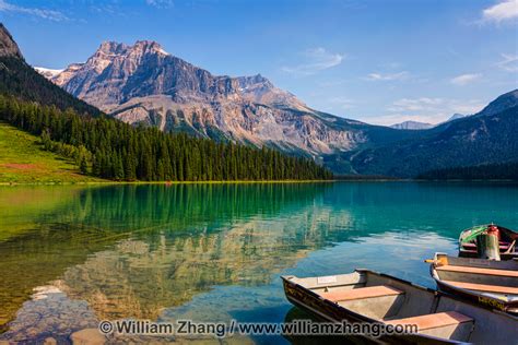 Mountain Reflection In Emerald Lake In Yoho National Park Bc