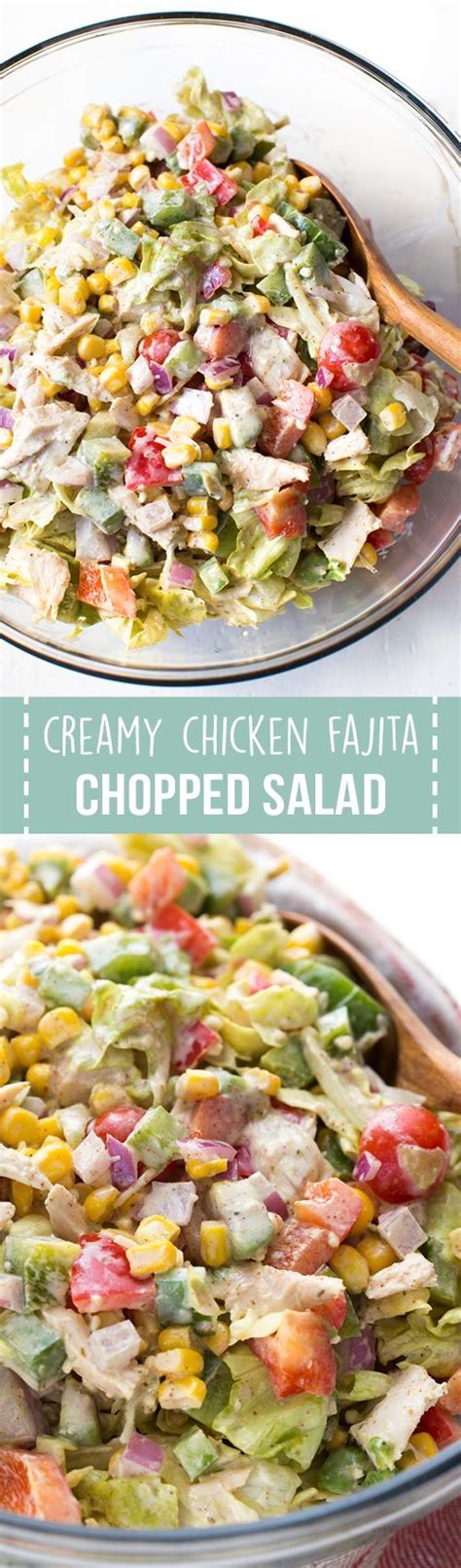 Want to take the recipe up a notch? Creamy Chicken Fajita Chopped Salad comes together in less ...