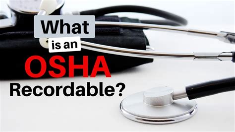 What Is An Osha Recordable Youtube