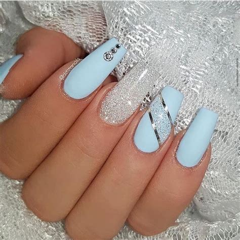 Cute Acrylic Nail Ideas Baby Blue Anasintxatb