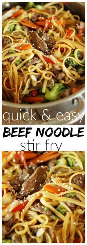 Beef noodle soup is the perfect hearty meal to warm you up. Beef Noodle Stir Fry Recipe | Beef recipes for dinner, Beef, noodles, Asian recipes