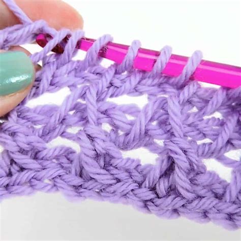Learn To Make Tunisian Crochet Lace With Free Patterns And Stitches CrochetKim