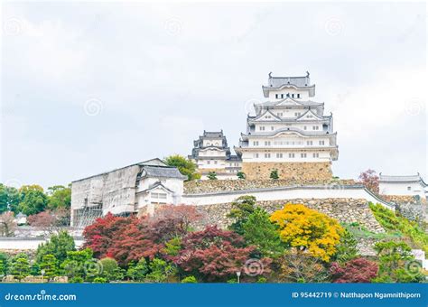 Het Kasteel Van Himeji In Hyogo Prefectuur Japan Unesco Werelderfenis Stock Afbeelding Image