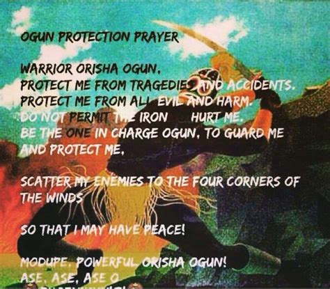 Ogun Prayer In English Churchgistscom
