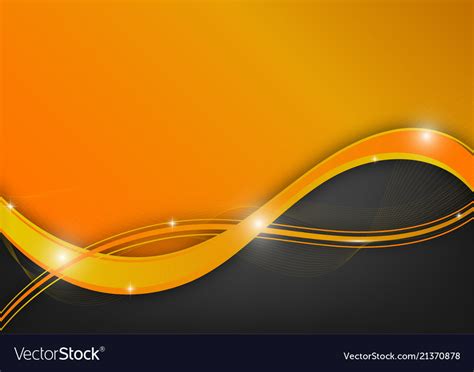Free Download Orange And Black Wave Abstract Background With Vector