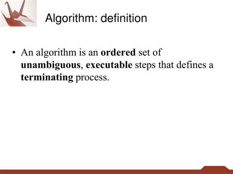 algorithm definition powerpoint