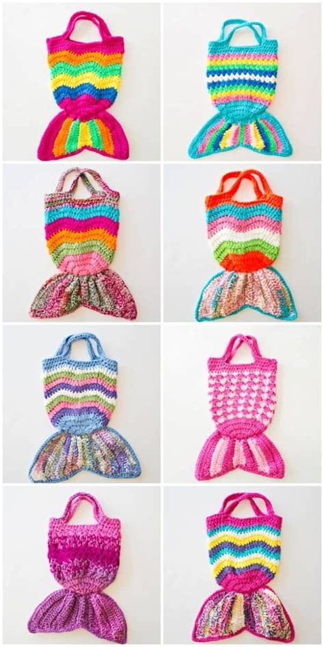 Handmade Mermaid Crochet Bags For Kids Shop Рукоделие Вязаные сумки