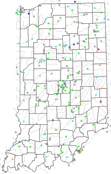 Map Of Indiana Lakes Streams And Rivers
