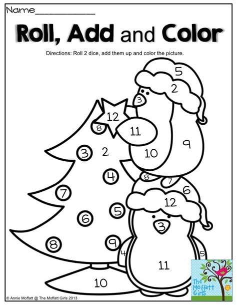 ️roll Add And Color Worksheets Free Download